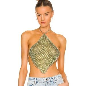 H:ours Revolve Viral Oaklyn Top in Green Size Medium